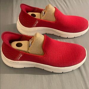 Skechers Red Athletic Slip-On Shoes